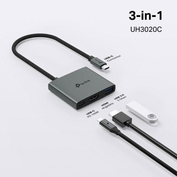 HUB TP-LINK UH3020C 3X1 USB-C A HDMI/USB3.0/USB-C - Image 2