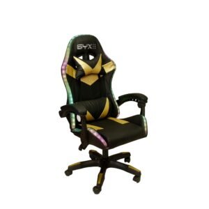 SILLA GAMER SYX GC-S02 BG NEGRA DORADA RGB