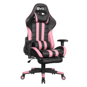 SILLA GAMER SYX CH-059 PK ROSA NEGRO