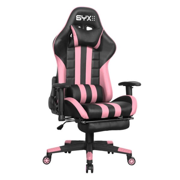 SILLA GAMER SYX CH-059 PK ROSA NEGRO