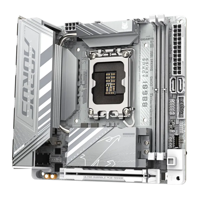 MOTHERBOARD GIGABYTE S1851 B860I AORUS PRO ICE DDR5 M-ITX - Image 2