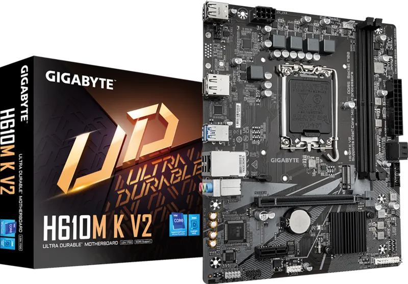 MOTHERBOARD GIGABYTE S1700 H610M K V2 DDR5 BOX M-ATX - Image 4