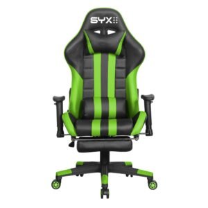 SILLA GAMER SYX CH-451 GR VERDE NEGRO