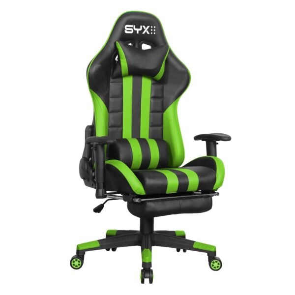 SILLA GAMER SYX CH-451 GR VERDE NEGRO - Image 4