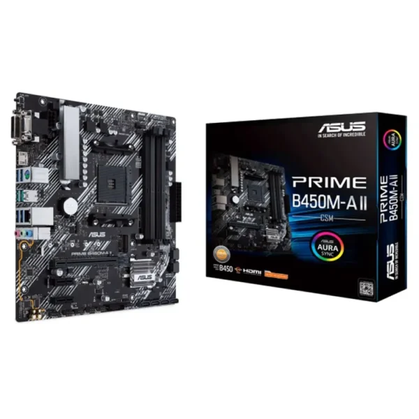 MOTHERBOARD ASUS AM4 PRIME B450M-A II /CSM DDR4 BOX M-ATX - Image 4