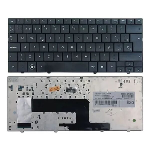 TECLADO NOTEBOOK HP COMPAQ MINI 110-1000 CQ10-100 MODELO 533549-161 (PN: 6037B0039410)