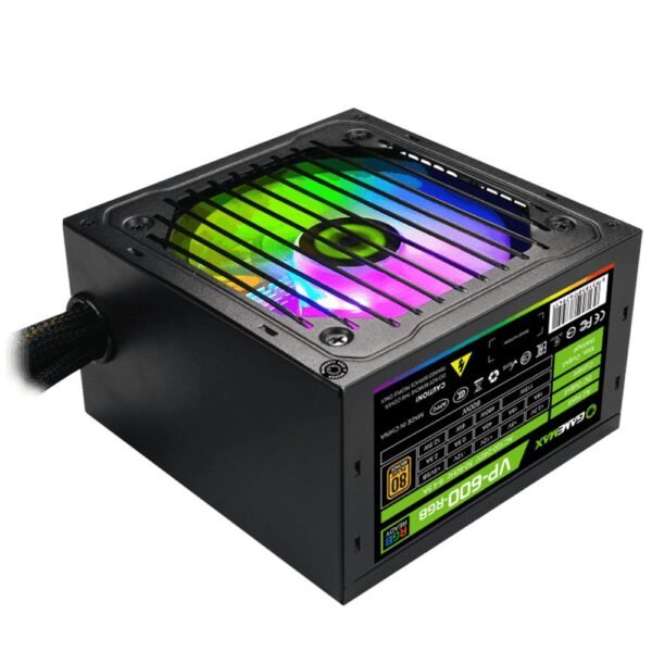 FUENTE 600W GAMEMAX 80 PLUS BRONZE VP-600-M-RGB