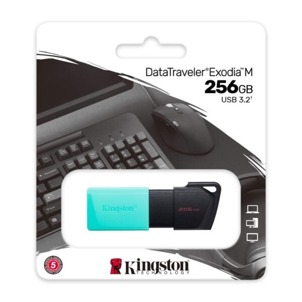 PEN DRIVE 256GB KINGSTON 3.2 DTXM CIAN