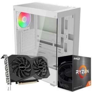 PC GAMER AMD RYZEN 5 5600T RAM 16 GB SSD 480 GB GABINETE GAMER 600W 80+ RTX 3050 6G