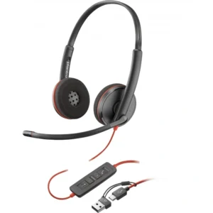 AURICULARES + MIC POLY HP BLACKWIRE 3220 USB NEGRO