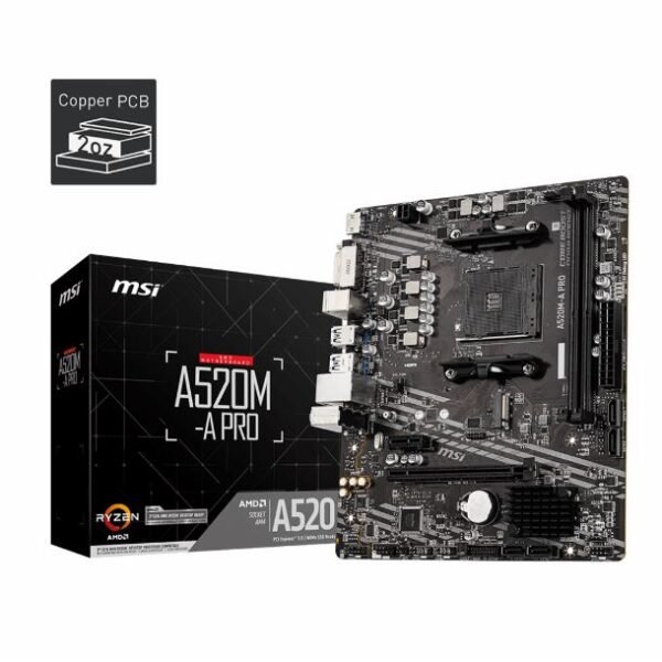 MB MSI AM4 A520M-A PRO DDR4 BULK M-ATX