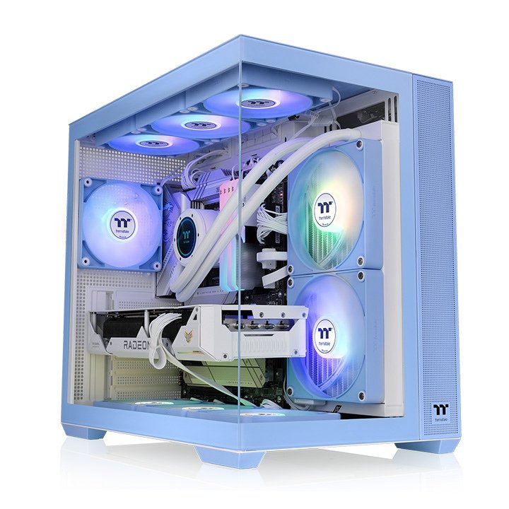 GABINETE THERMALTAKE VIEW 380 TG ARGB HIDRANGBLUE 4*FAN