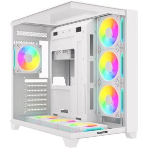 GABINETE ARKHAM MINOR WH BLANCO 7*FAN ARGB ATX