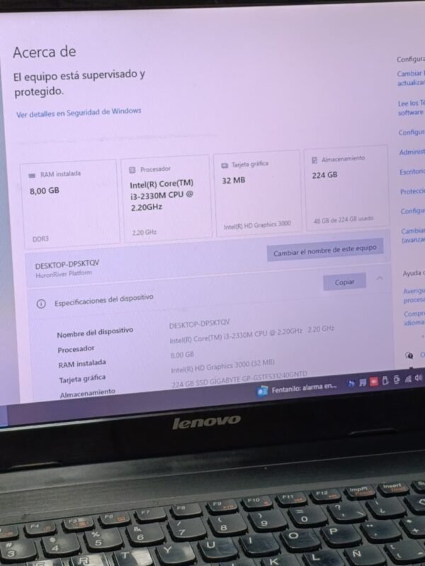 NOTEBOOK LENOVO B570 INTEL I3-2330M RAM 8GB SSD 220GB 15.6" HD - Image 4