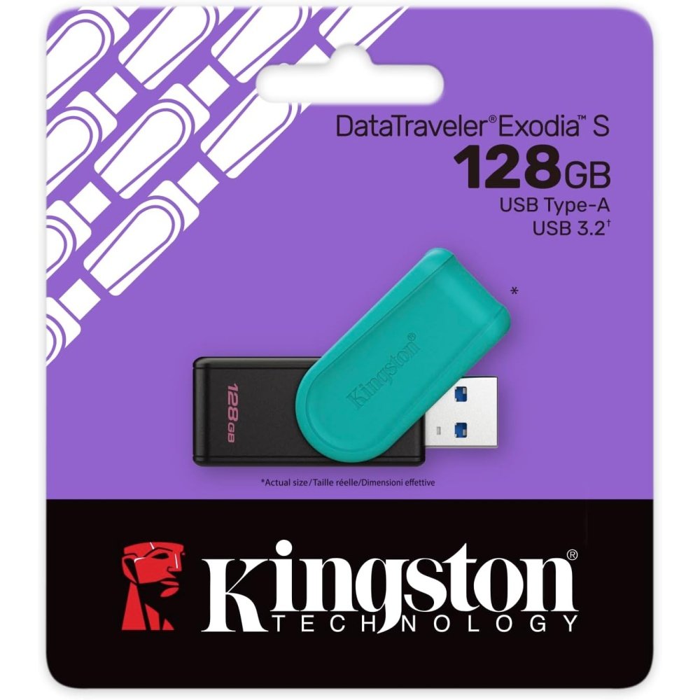PEN DRIVE 128GB KINGSTON 3.1 EXODIA S TURQUESA - Image 3