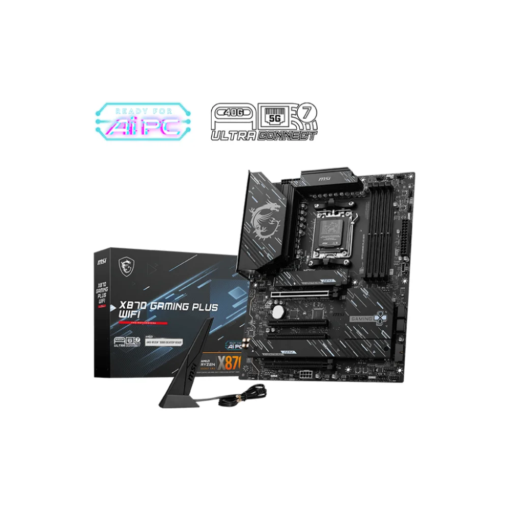 MOTHERBOARD MSI AM5 X870 GAMING PLUS WIFI DDR5 BOX M-ATX