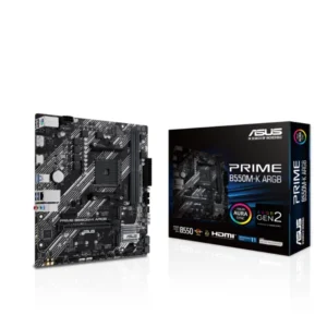 MOTHERBOARD ASUS AM4 PRIME B550M-K ARGB DDR4 BOX M-ATX