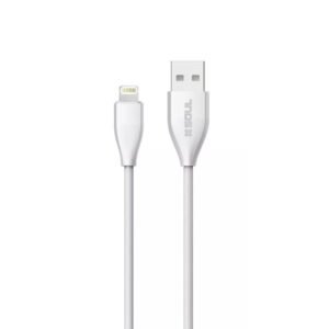 CABLE USB APPLE LIGHTING SILICONADO BLANCO 2.4A