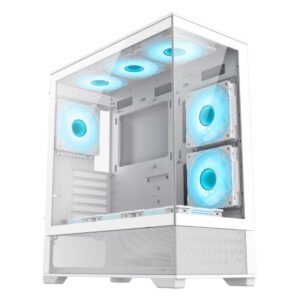 GABINETE GAMEMAX VISTA AW 6 COOLER ARGB E-ATX BLANCO