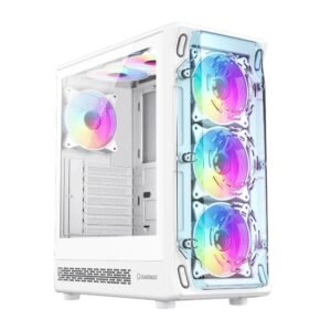 GABINETE GAMEMAX STARLIGHT 2 AW BLANCO 6 COOLER ARGB E-ATX
