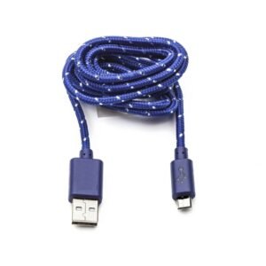 CABLE USB MICRO USB NYLON MALLADO AZUL 3A