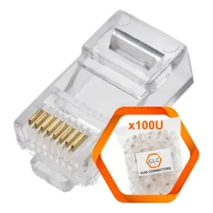 PLUG RJ45 X100 MACHO CAT.6 GLC
