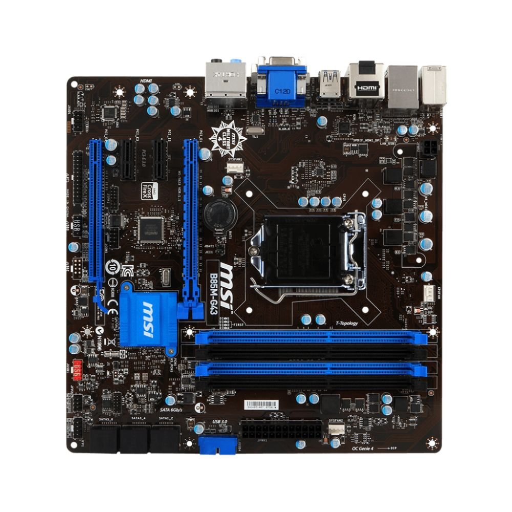 MOTHERBOARD MSI B85M-G43 C/ MICROPROCESADOR INTEL I3 4TA