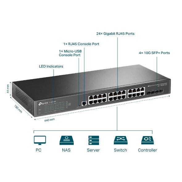 SWITCH 24P TP-LINK OMADA SG3428X ADM. 4 SFP - Image 4