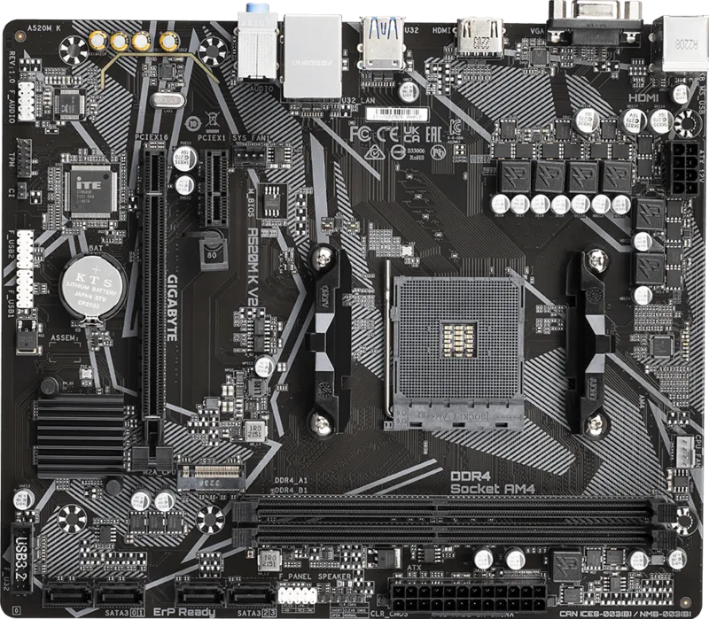 MOTHERBOARD GIGABYTE A520M K V2 AM4 DDR4 - Image 5