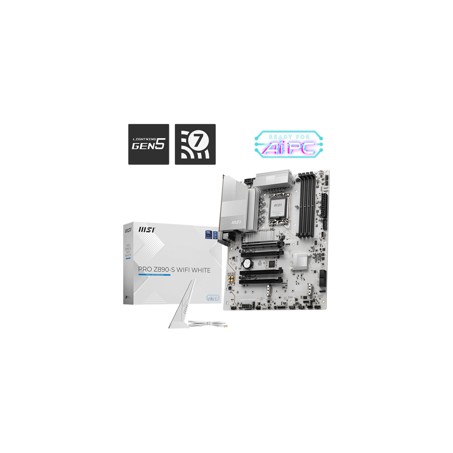 MOTHERBOARD MSI PRO Z890-S WIFI WHITE LGA1851 DDR5