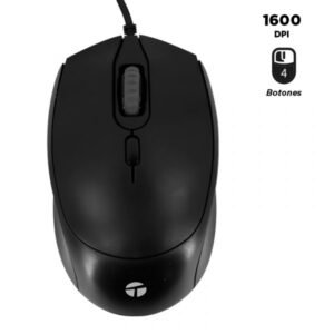MOUSE TEROS TE-1222S C/CABLE BLACK