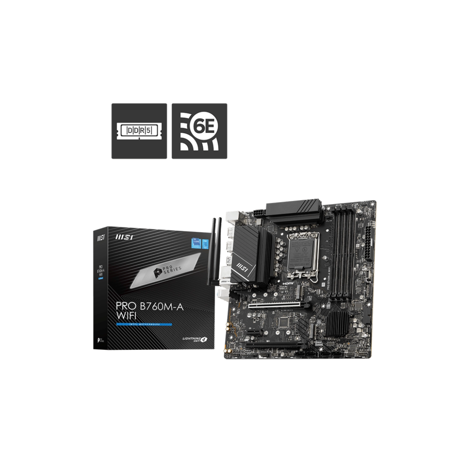 MOTHERBOARD MSI PRO B760M-A WIFI LGA1700 DDR5