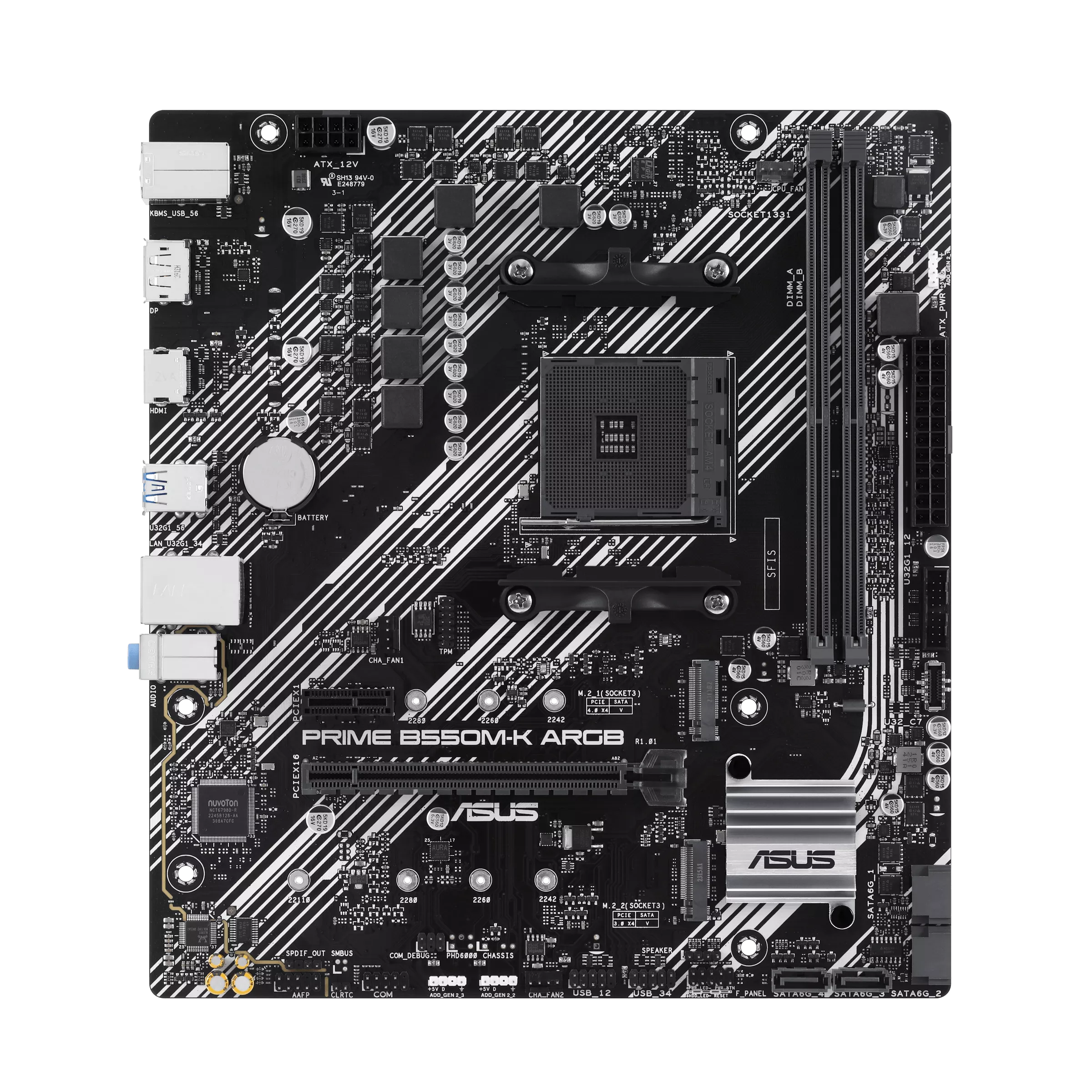 MOTHERBOARD ASUS PRIME B550M-K ARGB AM4 DDR4