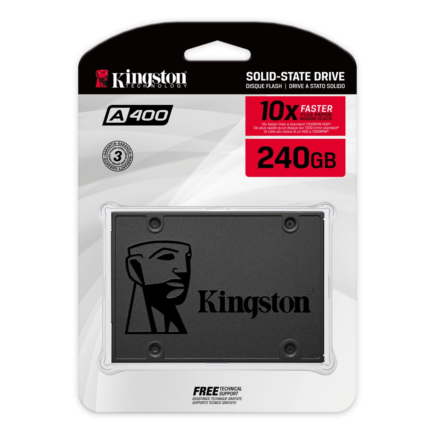 DISCO INTERNO SSD KINGSTON A400 240GB 2.5" SATA 3.0 500MB/S