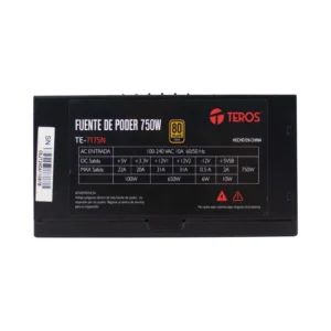 FUENTE 750W TEROS TE-7175 80 PLUS GOLD ATX MODULAR