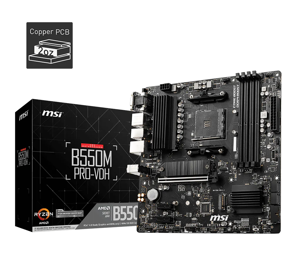 MOTHER MSI B550M PRO-VDH (AM4) - Image 2