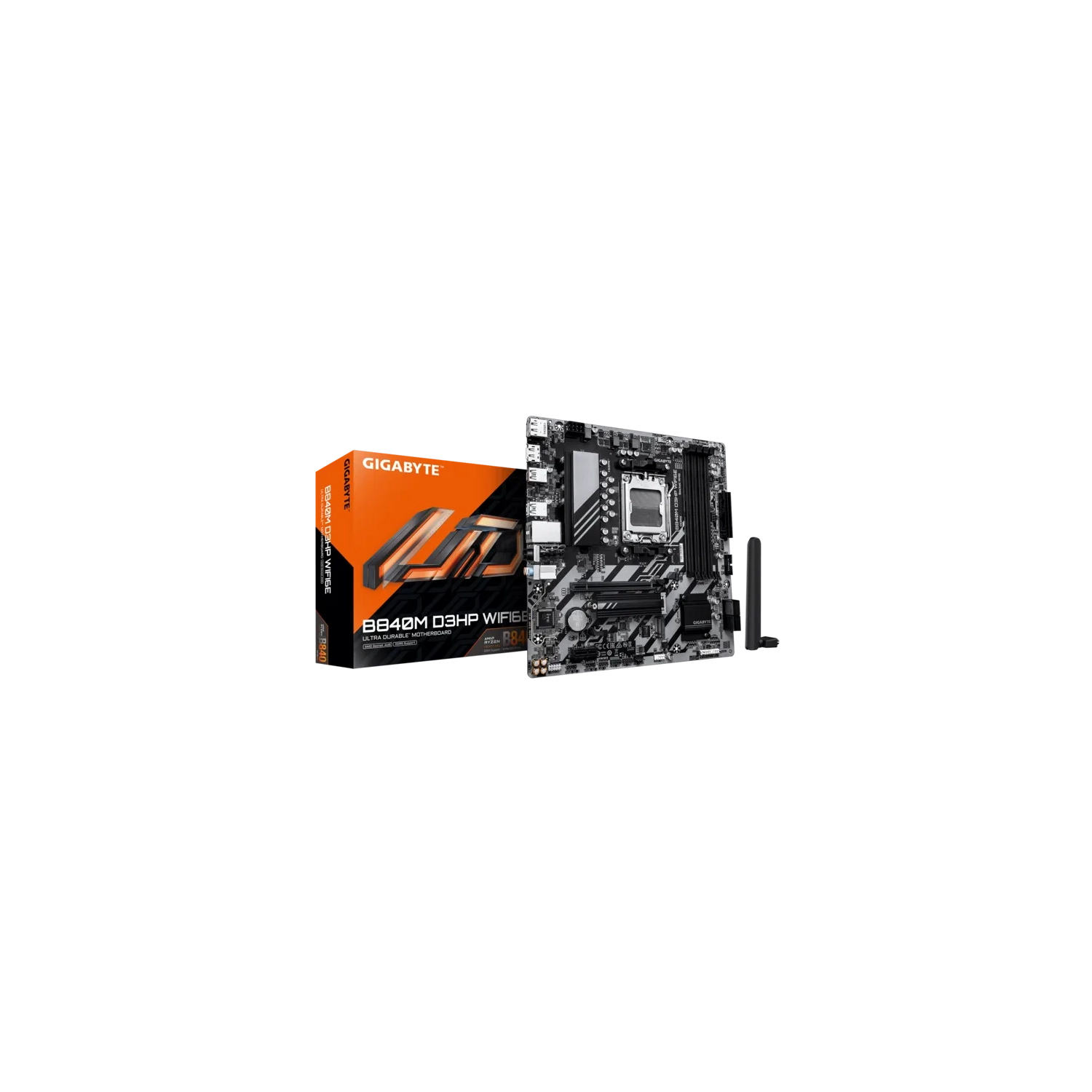 MOTHERBOARD GIGABYTE B840M D3HP WIFI6E AM5 DDR5