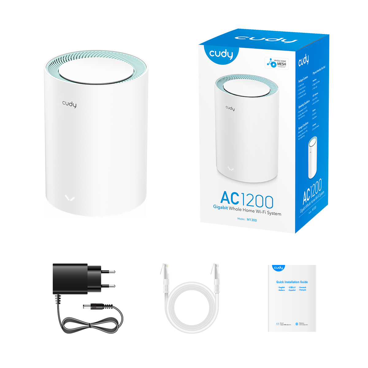 ROUTER MESH CUDY AC1200 GIGABIT 3 PACK - Image 2