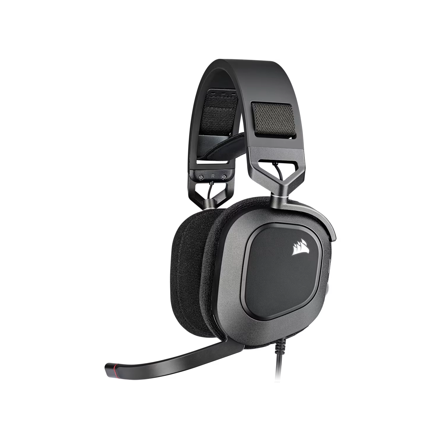 AURICULAR GAMING CABLEADO CORSAIR HS80 RGB USB, CARBÓN