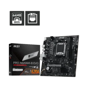 MOTHER MSI AM5 PRO A620AM-B EVO DDR5 BOX M-ATX