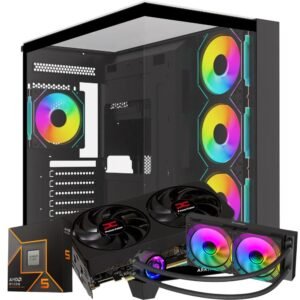 PC AMD R5 9600X RAM 32GB NVME 1TB WATER COOLING 120mm RX 9060 16GB 750W GOLD