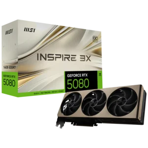 PLACA MSI NVIDIA GEFORCE RTX 5080 16G INSPIRE 3X O