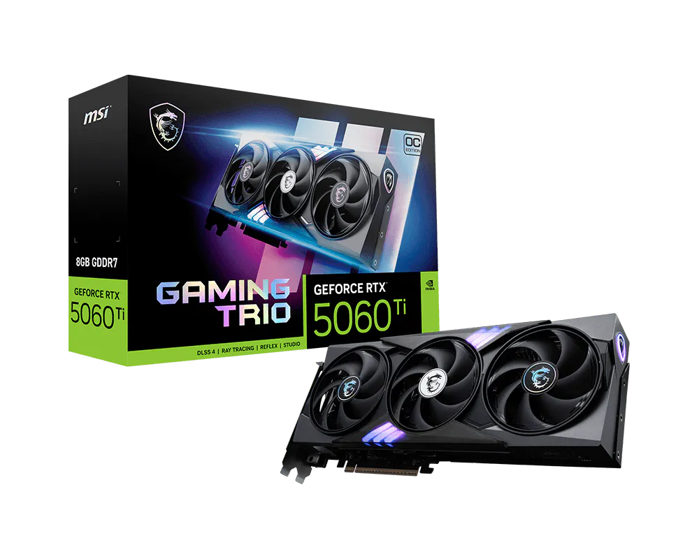 PLACA MSI NVIDIA GEFORCE RTX 5060 TI 8G GAMING TRIO OC