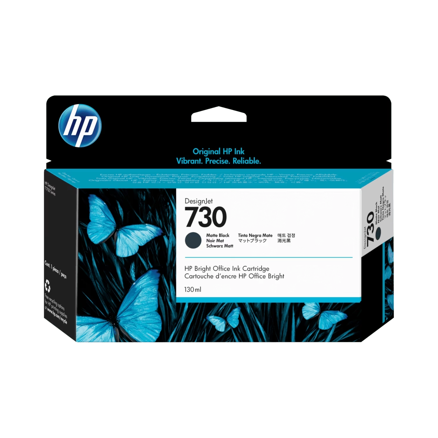 CARTUCHO DE TINTA PLOTTER HP 730 NEGRO MATE