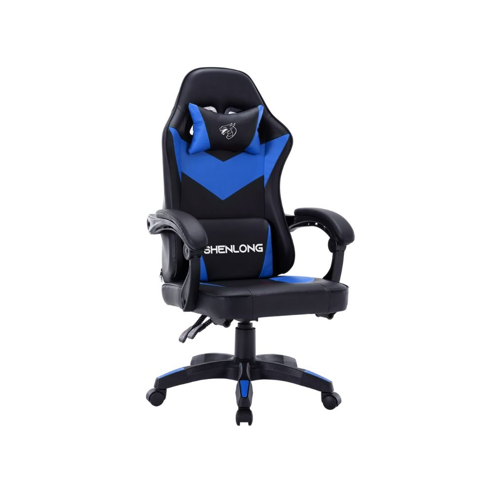 SILLA GAMER SHELONG SH-GC135 NEGRA Y AZUL- RECLINABLE 135ª