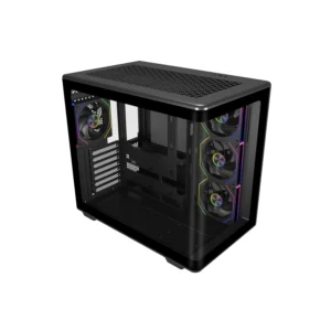 GABINETE COOLER MASTER ELITE 600 MID TOWER 4 FANS ARGB TEMPERED GLASS BLACK S/FUENTE