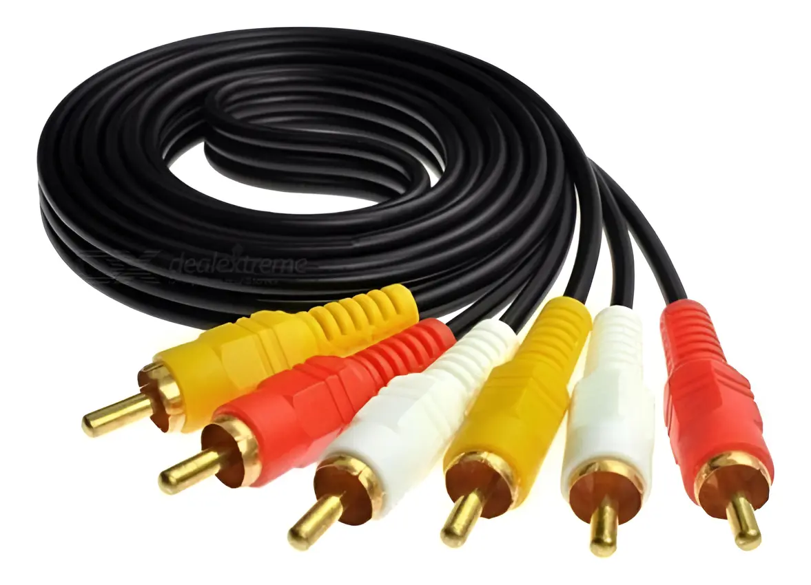 CABLE 3 RCA A RCA 3 PARA AUDIO Y VIDEO 1.5Mts