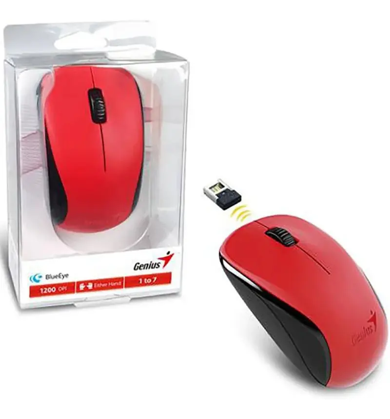 MOUSE NX-7000 INALAMBRICO ROJO - Imagen 3