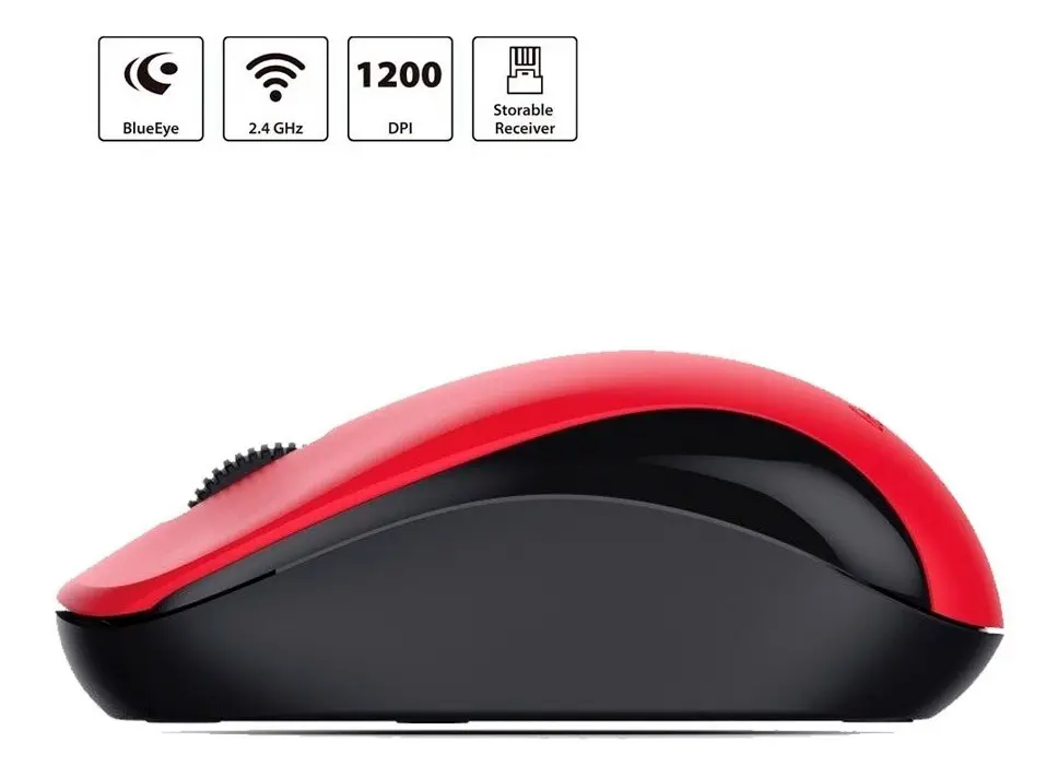MOUSE NX-7000 INALAMBRICO ROJO - Imagen 4