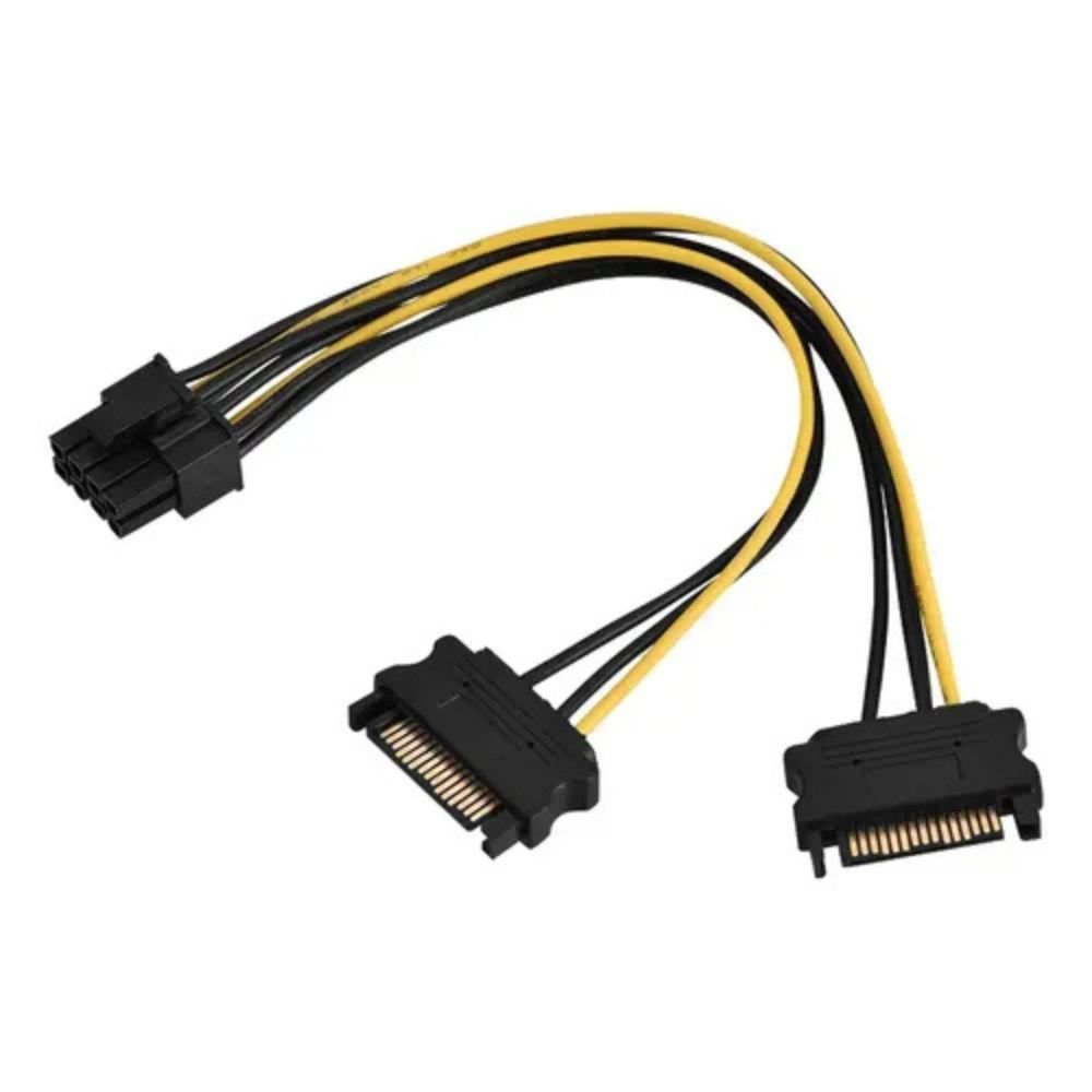 CABLE ADAPTADOR 2 SATA A 1 CONECTOR 8 PINES